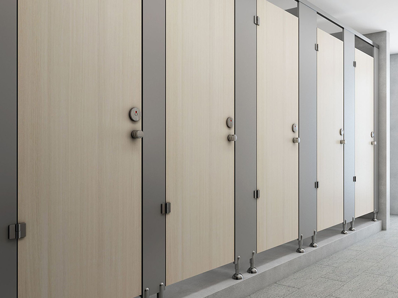 米白色全鋁蜂窩板-衛(wèi)生間隔斷